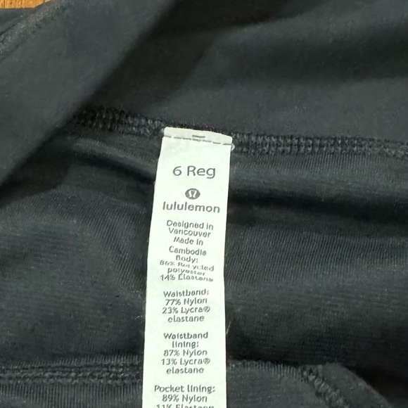 Lululemon Infinity Speed Up Short Glossy Black Size 6 - Picture 6 of 6